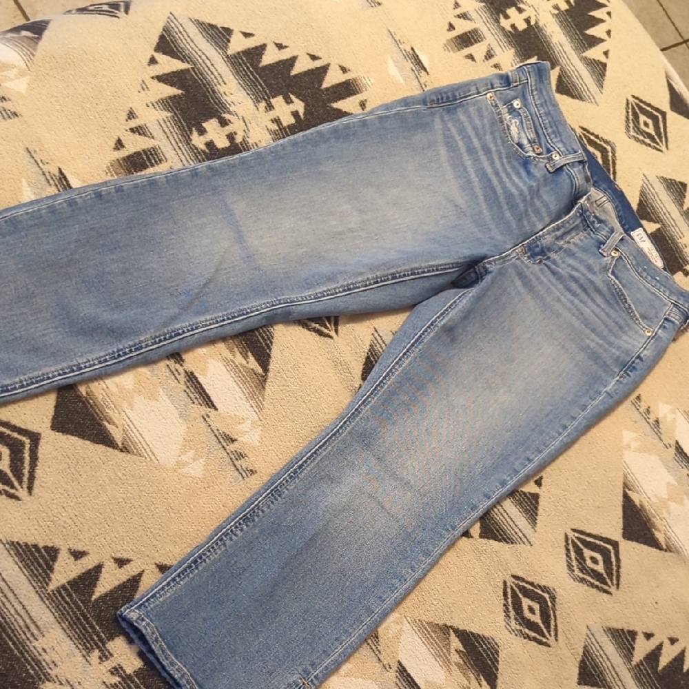GAP Womens Straight Jeans in Light Blue